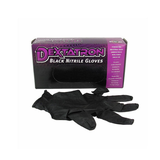 Dextatron Black Nitrile Gloves